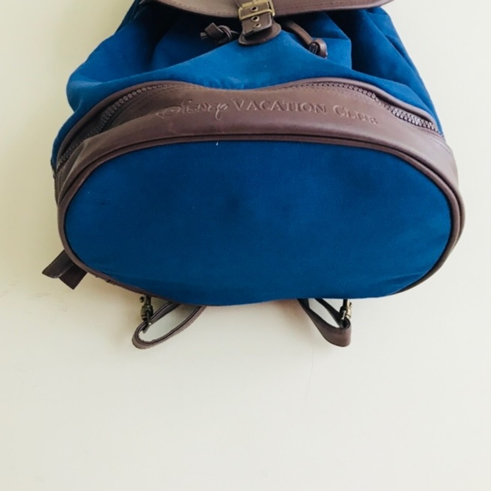 Disney World Backpack Blue & Brown Leather - Picture 4 of 7